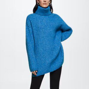 MANGO Oversized perkins neck sweater